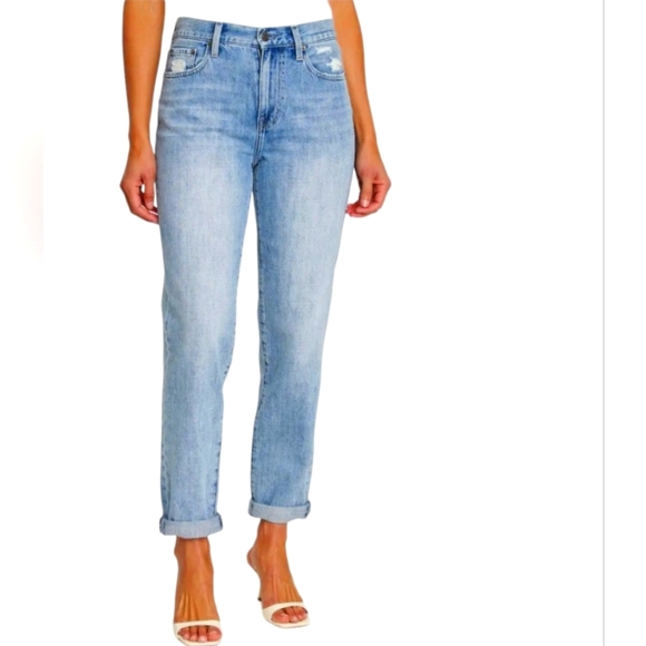 NEW Anthropologie Pistola Presley High Waist Relaxed Boyfriend Jeans Distressed - Picture 3 of 16